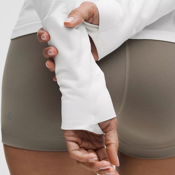 NWT Lululemon White Swiftly Tech Long Sleeve Shirt 2.0 - Waist Length, Size 6 - Picture 5 of 10